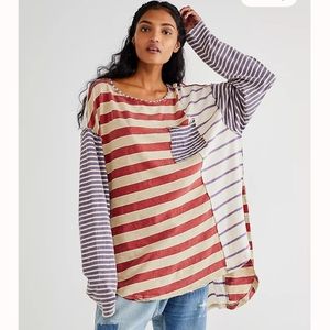 ✨️Sold On MP 💥NWT - Stripey Prep Tee - Size XSmall